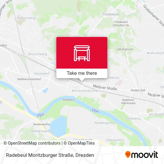 Карта Radebeul Moritzburger Straße