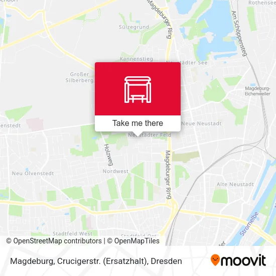 Карта Magdeburg, Crucigerstr. (Ersatzhalt)