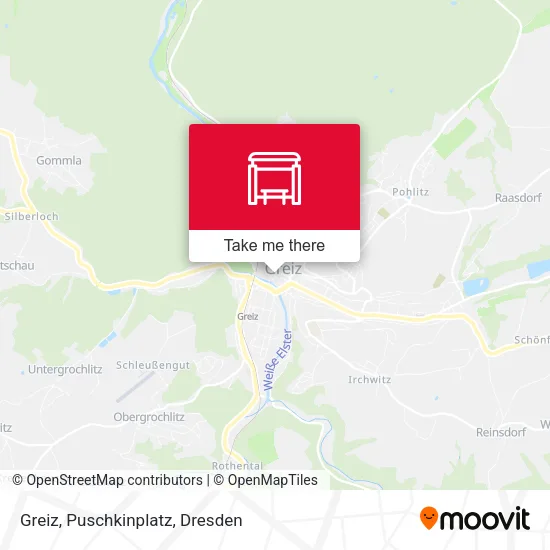 Карта Greiz, Puschkinplatz