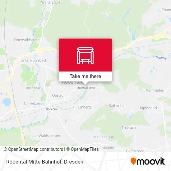 Rödental Mitte Bahnhof map