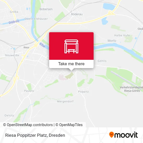 Riesa Poppitzer Platz map