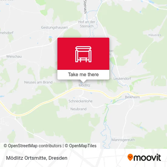 Mödlitz Ortsmitte map