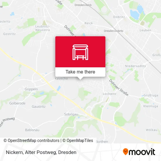 Nickern, Alter Postweg map
