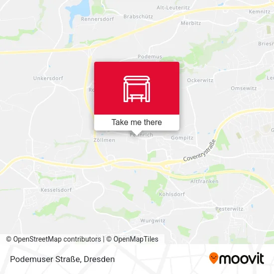 Карта Podemuser Straße