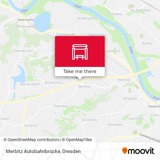 Merbitz Autobahnbrücke map
