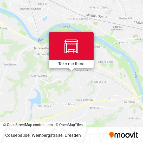 Cossebaude, Weinbergstraße map