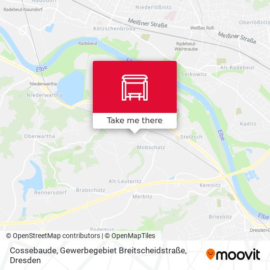 Карта Cossebaude, Gewerbegebiet Breitscheidstraße