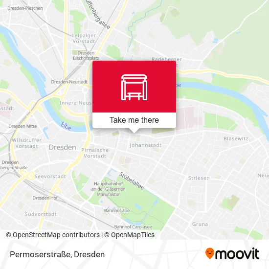 Карта Permoserstraße