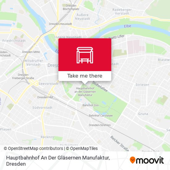 Hauptbahnhof An Der Gläsernen Manufaktur map