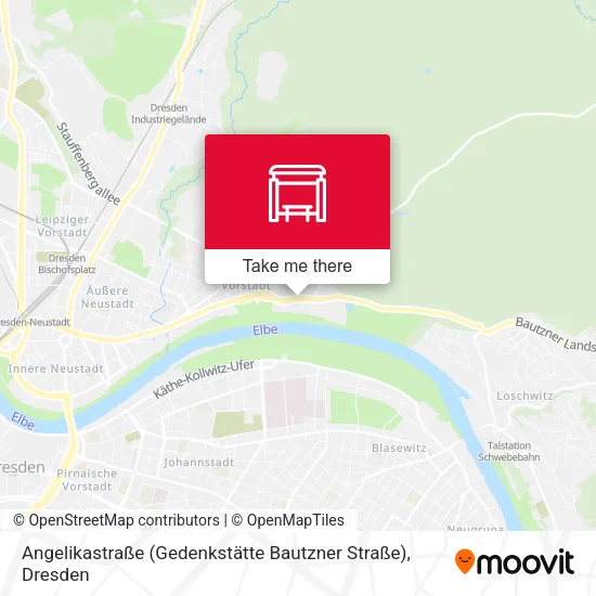 Карта Angelikastraße (Gedenkstätte Bautzner Straße)