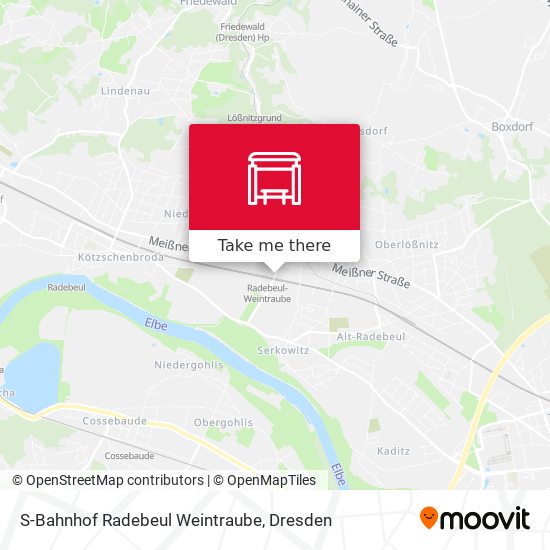 Карта S-Bahnhof Radebeul Weintraube