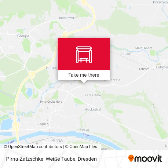 Pirna-Zatzschke, Weiße Taube map