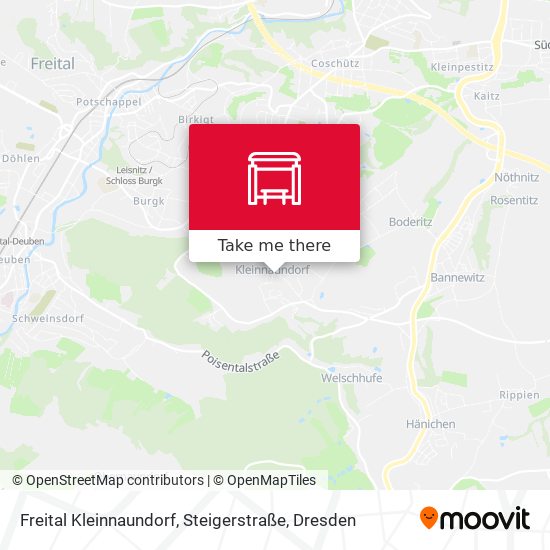 Freital Kleinnaundorf, Steigerstraße map
