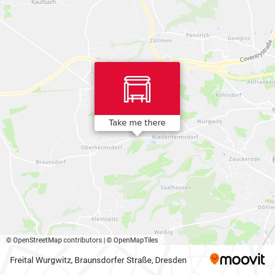 Freital Wurgwitz, Braunsdorfer Straße map