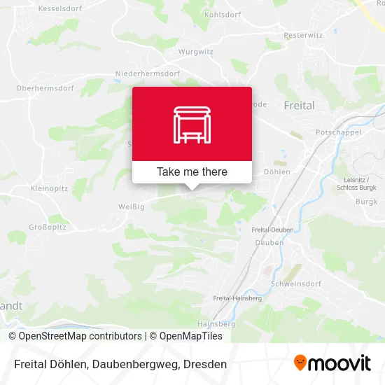 Карта Freital Döhlen, Daubenbergweg