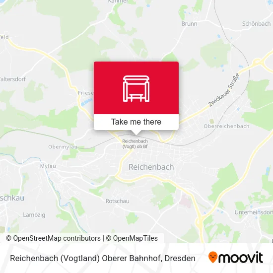 Карта Reichenbach (Vogtland) Oberer Bahnhof