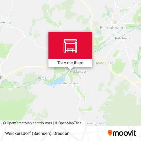 Карта Weickersdorf (Sachsen)