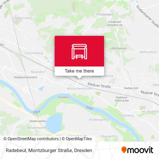 Карта Radebeul, Moritzburger Straße
