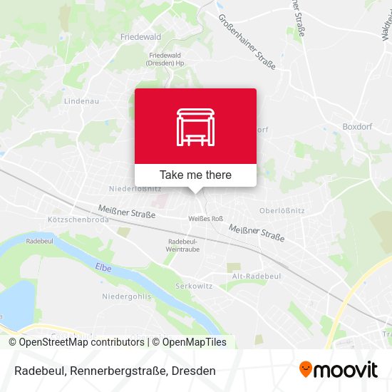 Карта Radebeul, Rennerbergstraße