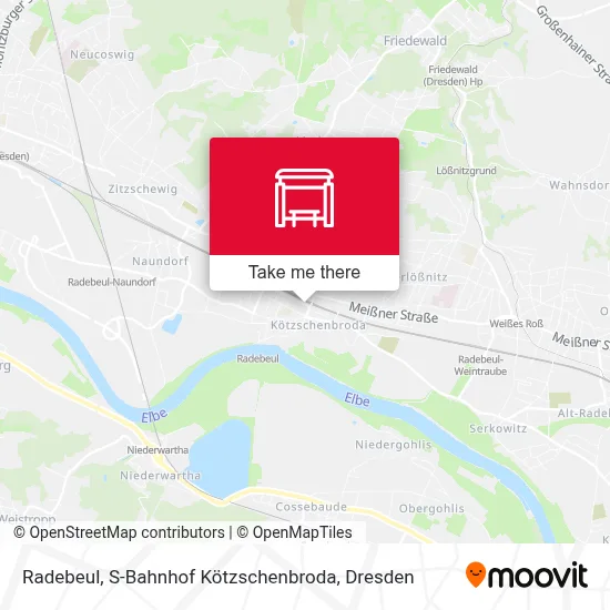 Radebeul, S-Bahnhof Kötzschenbroda map