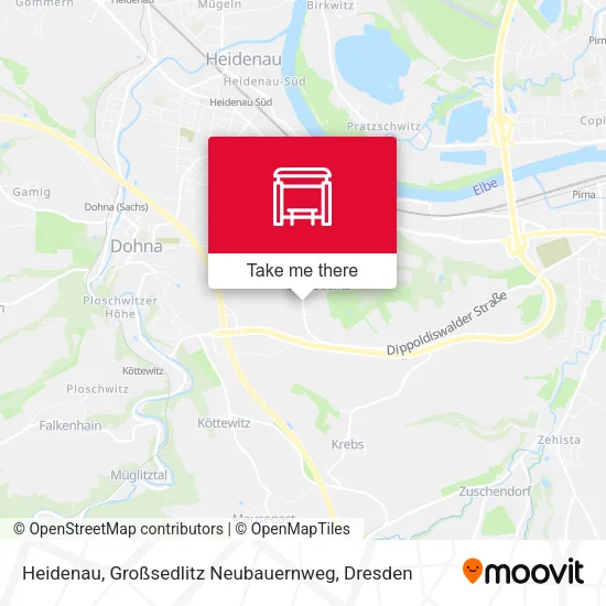 Карта Heidenau, Großsedlitz Neubauernweg