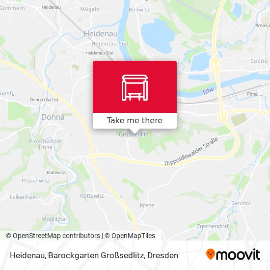 Heidenau, Barockgarten Großsedlitz map