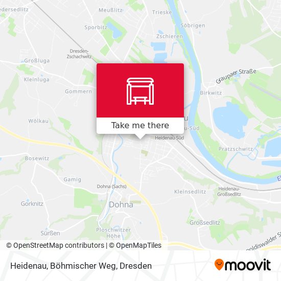 Heidenau, Böhmischer Weg map