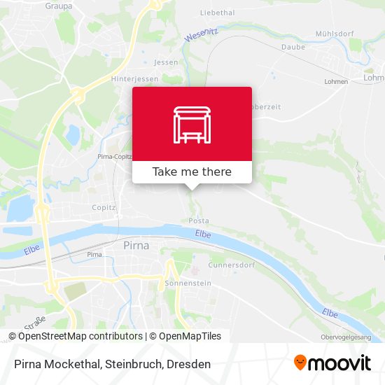 Pirna Mockethal, Steinbruch map