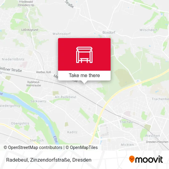 Карта Radebeul, Zinzendorfstraße