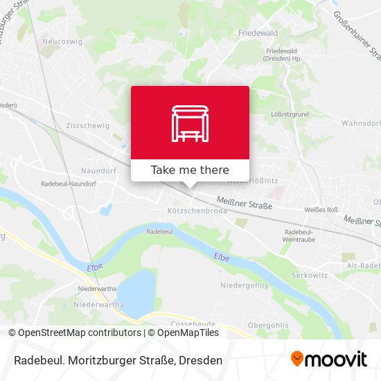 Radebeul. Moritzburger Straße map