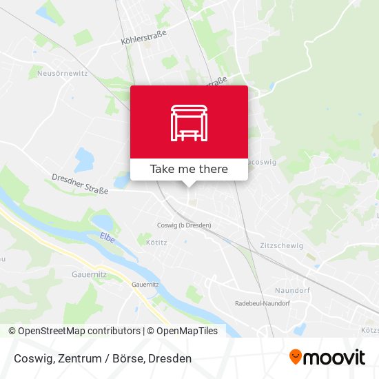 Coswig, Zentrum / Börse map