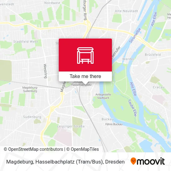 Карта Magdeburg, Hasselbachplatz (Tram / Bus)