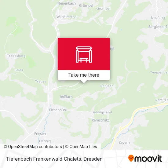 Tiefenbach Frankenwald Chalets map