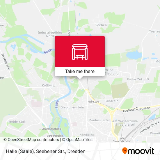Карта Halle (Saale), Seebener Str.