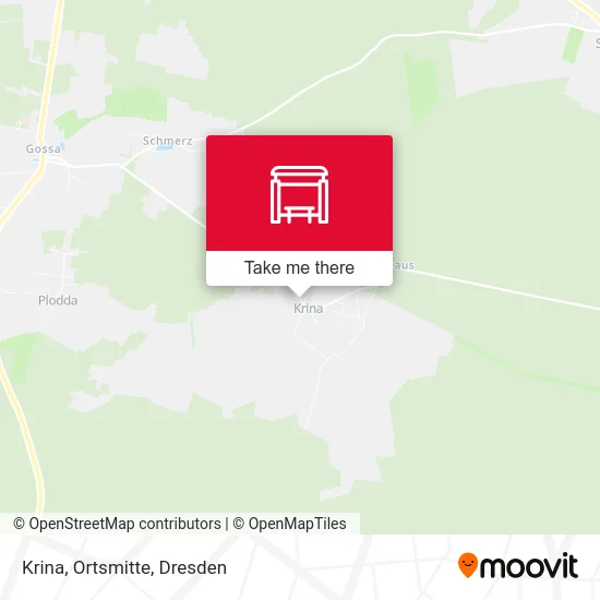 Krina, Ortsmitte map