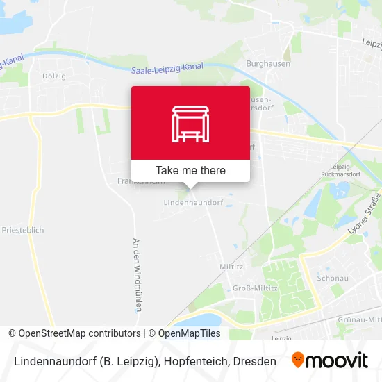 Карта Lindennaundorf (B. Leipzig), Hopfenteich