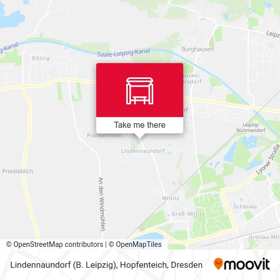 Карта Lindennaundorf (B. Leipzig), Hopfenteich