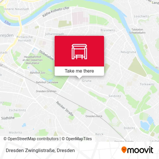Карта Dresden Zwinglistraße