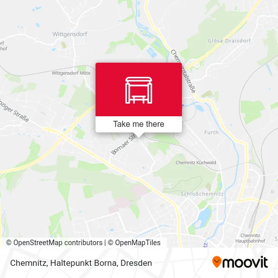 Карта Chemnitz, Haltepunkt Borna