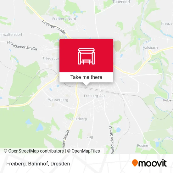 Карта Freiberg, Bahnhof