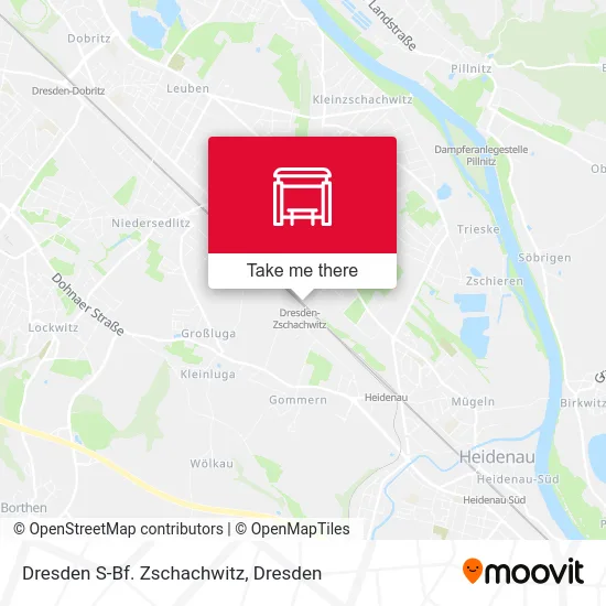 Карта Dresden S-Bf. Zschachwitz