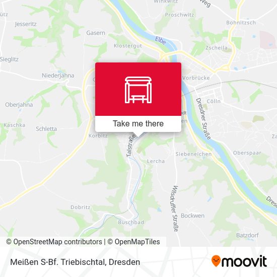 Карта Meißen S-Bf. Triebischtal