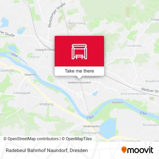 Карта Radebeul Bahnhof Naundorf