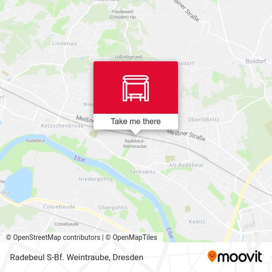 Карта Radebeul S-Bf. Weintraube
