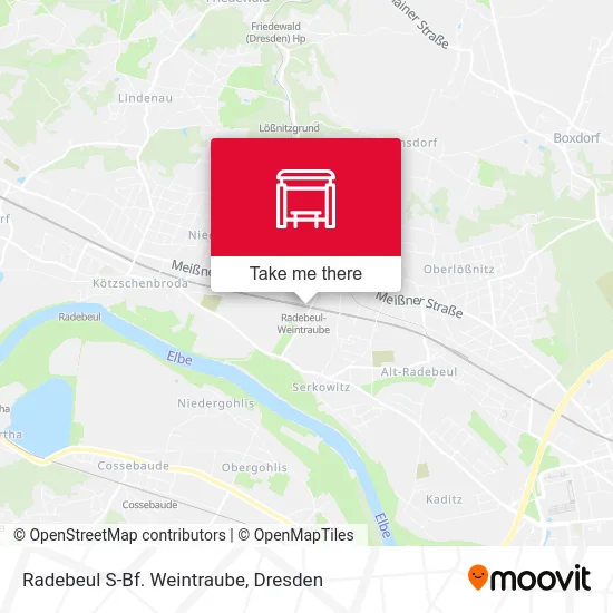 Карта Radebeul S-Bf. Weintraube