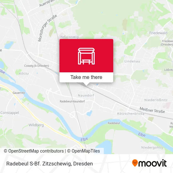 Карта Radebeul S-Bf. Zitzschewig