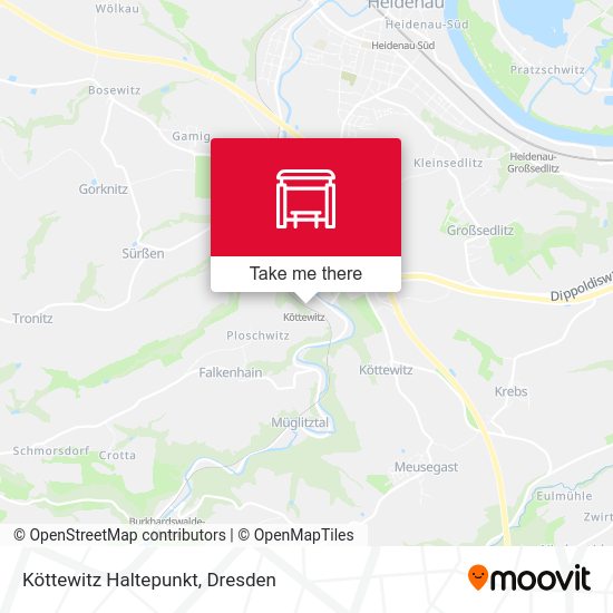 Карта Köttewitz Haltepunkt