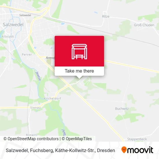 Карта Salzwedel, Fuchsberg, Käthe-Kollwitz-Str.