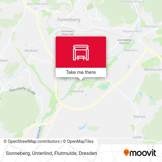 Карта Sonneberg, Unterlind, Flutmulde