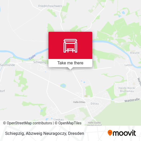 Карта Schiepzig, Abzweig Neuragoczy
